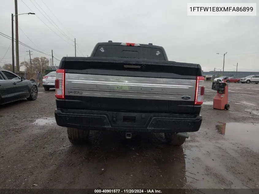 2021 Ford F-150 Limited VIN: 1FTFW1E8XMFA86899 Lot: 40901577