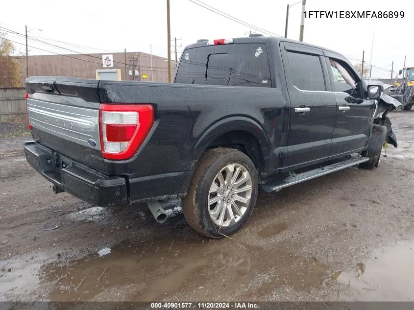 2021 Ford F-150 Limited VIN: 1FTFW1E8XMFA86899 Lot: 40901577