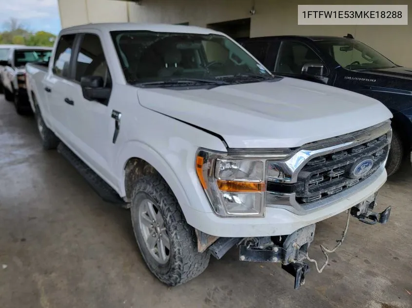 2021 Ford F150 Supercrew VIN: 1FTFW1E53MKE18288 Lot: 40931330