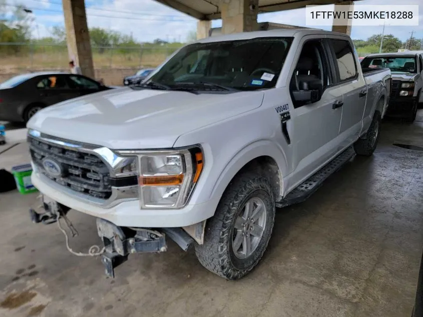 2021 Ford F150 Supercrew VIN: 1FTFW1E53MKE18288 Lot: 40931330