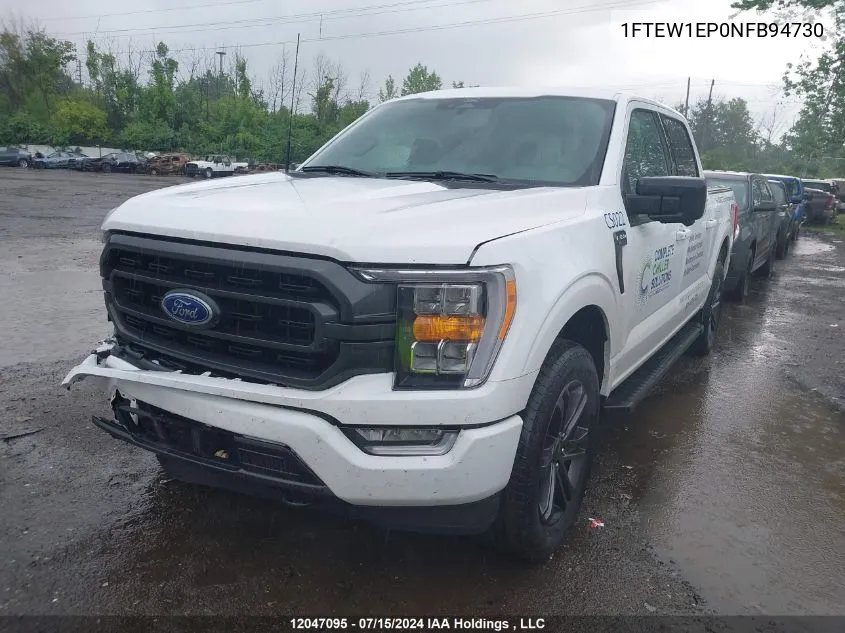 2022 Ford F150 Supercrew VIN: 1FTEW1EP0NFB94730 Lot: 12047095