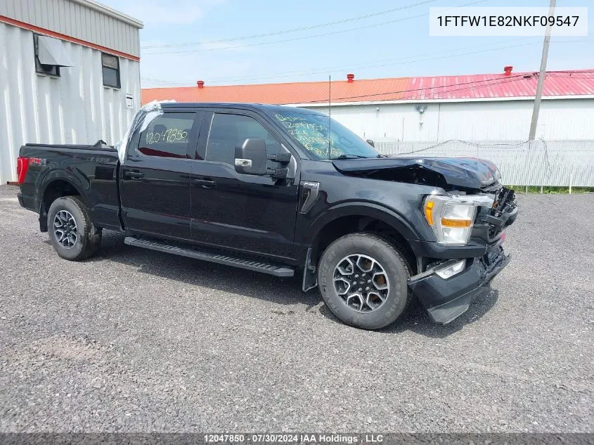 2022 Ford F150 Supercrew VIN: 1FTFW1E82NKF09547 Lot: 12047850