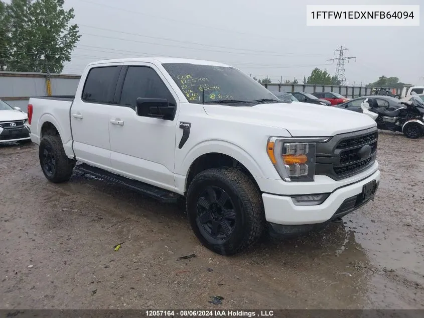 2022 Ford F-150 Xlt VIN: 1FTFW1EDXNFB64094 Lot: 12057164