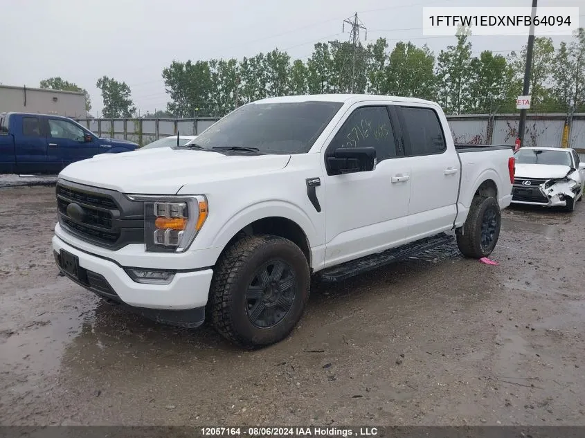 1FTFW1EDXNFB64094 2022 Ford F-150 Xlt