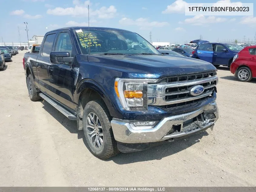 2022 Ford F150 Supercrew VIN: 1FTFW1E80NFB63023 Lot: 12068137