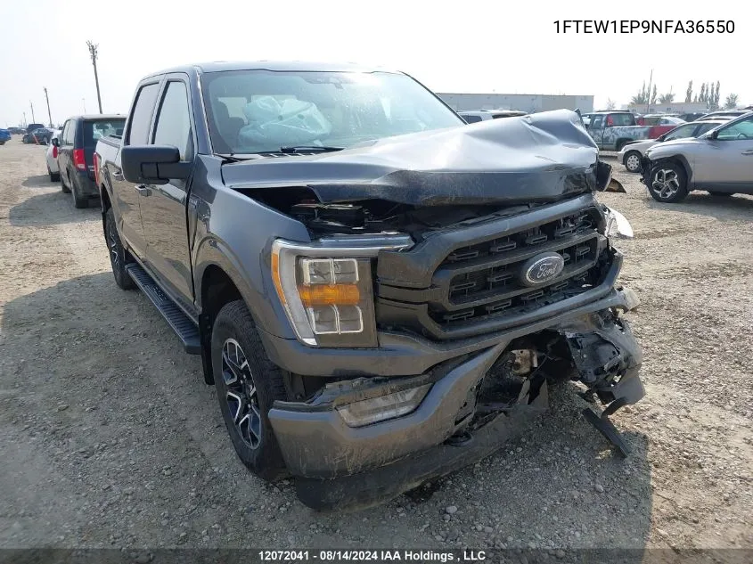 2022 Ford F150 Supercrew VIN: 1FTEW1EP9NFA36550 Lot: 12072041