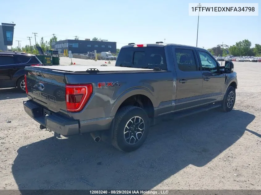 2022 Ford F-150 Xlt VIN: 1FTFW1EDXNFA34798 Lot: 12083240