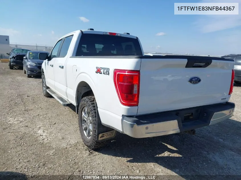 1FTFW1E83NFB44367 2022 Ford F150 Supercrew