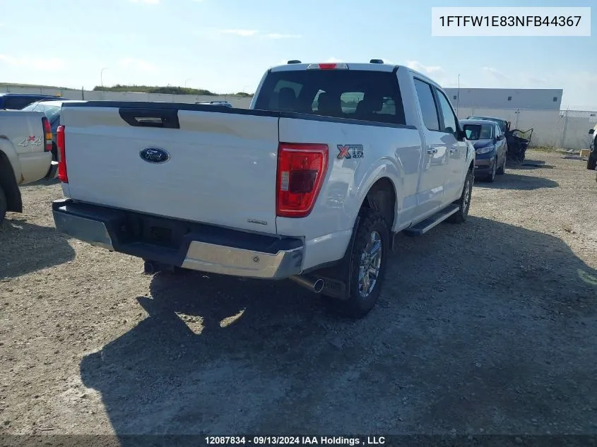 1FTFW1E83NFB44367 2022 Ford F150 Supercrew