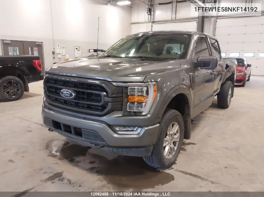 2022 Ford F150 Supercrew VIN: 1FTFW1E58NKF14192 Lot: 12092458