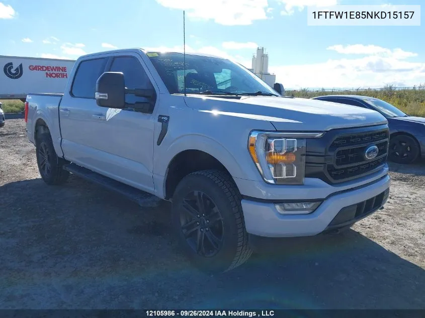 2022 Ford F150 Supercrew VIN: 1FTFW1E85NKD15157 Lot: 12105986