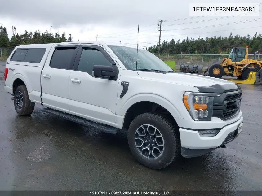 2022 Ford F-150 Xlt VIN: 1FTFW1E83NFA53681 Lot: 12107991