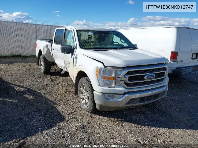 2022 Ford F-150 Xlt VIN: 1FTFW1E80NKD12747 Lot: 12109054