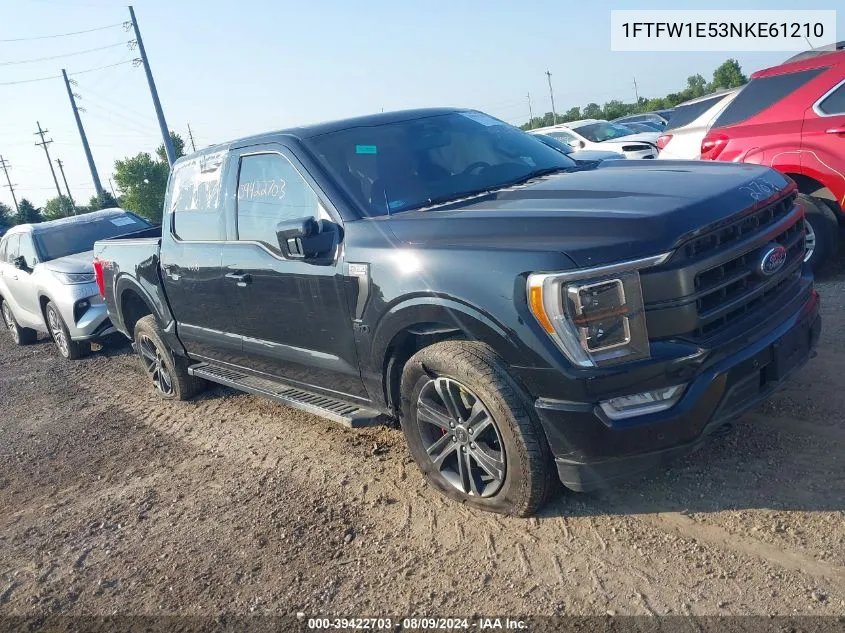 2022 Ford F-150 Lariat VIN: 1FTFW1E53NKE61210 Lot: 39422703