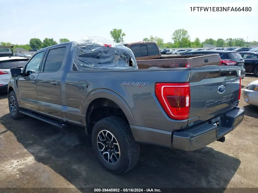 2022 Ford F-150 Xlt VIN: 1FTFW1E83NFA66480 Lot: 39445902