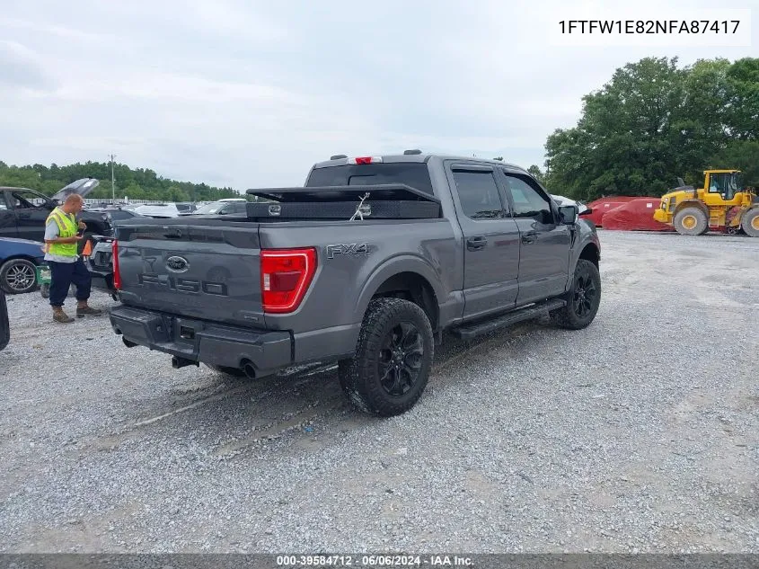 1FTFW1E82NFA87417 2022 Ford F-150 Xlt