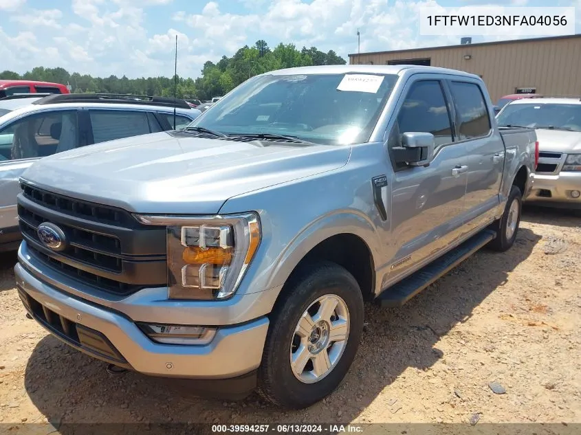 2022 Ford F-150 Lariat VIN: 1FTFW1ED3NFA04056 Lot: 39594257