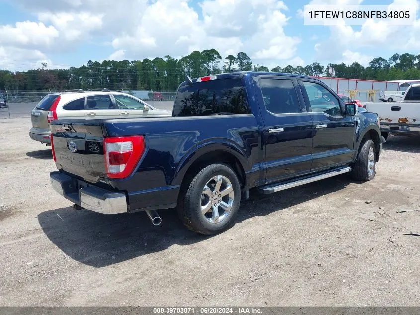 1FTEW1C88NFB34805 2022 Ford F-150 Lariat