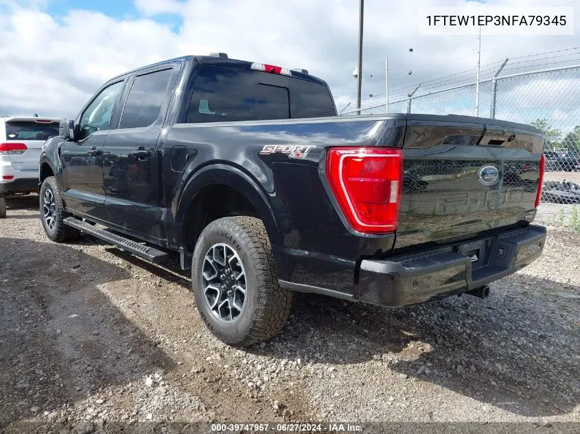 1FTEW1EP3NFA79345 2022 Ford F-150 Xlt