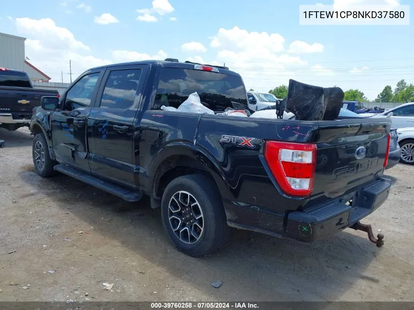 2022 Ford F-150 Xl VIN: 1FTEW1CP8NKD37580 Lot: 40344665