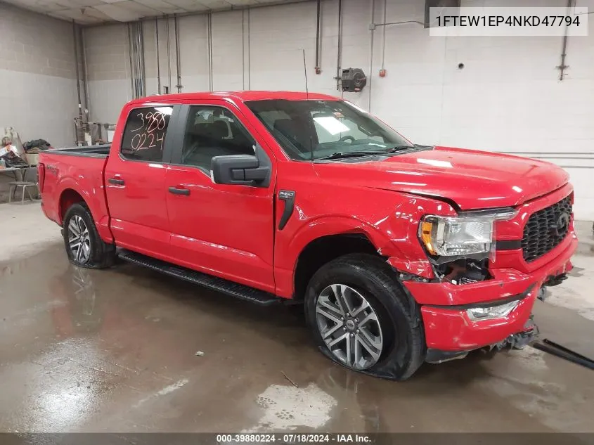 2022 Ford F-150 Xl VIN: 1FTEW1EP4NKD47794 Lot: 39880224