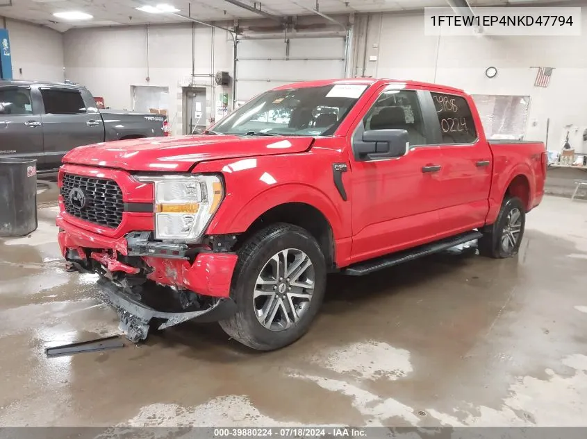 2022 Ford F-150 Xl VIN: 1FTEW1EP4NKD47794 Lot: 39880224