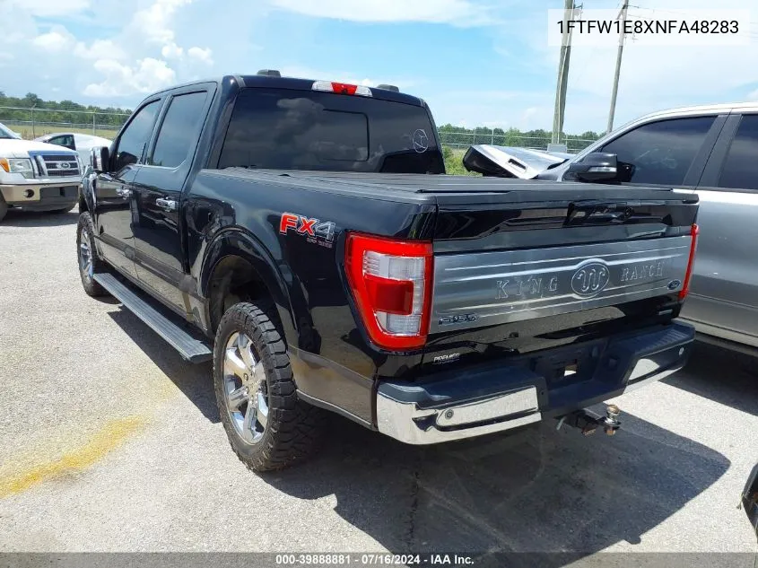 2022 Ford F-150 King Ranch VIN: 1FTFW1E8XNFA48283 Lot: 39888881