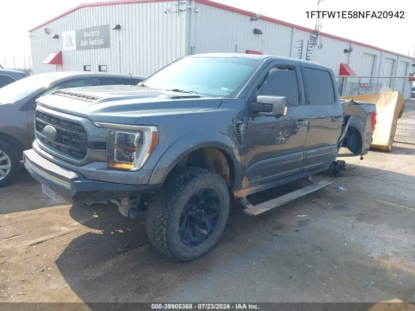 1FTFW1E58NFA20942 2022 Ford F-150 Lariat