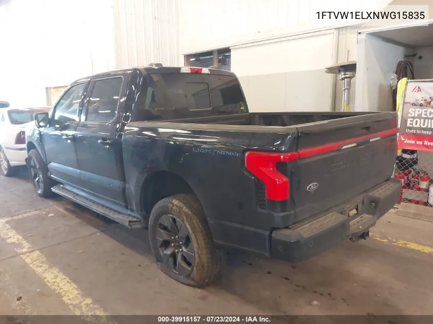 1FTVW1ELXNWG15835 2022 Ford F-150 Lightning Lariat