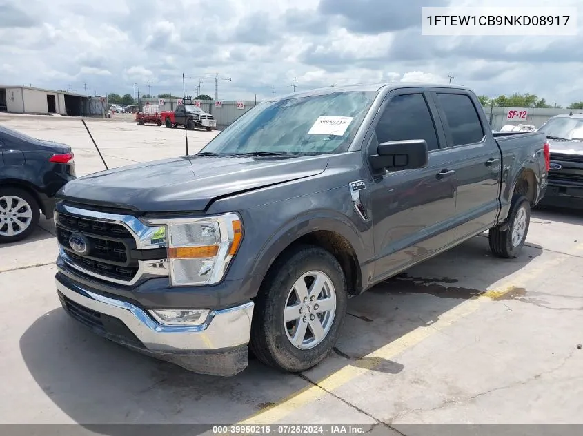 2022 Ford F-150 Xlt VIN: 1FTEW1CB9NKD08917 Lot: 39950215