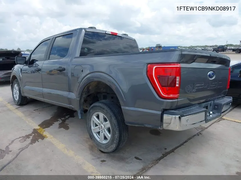 2022 Ford F-150 Xlt VIN: 1FTEW1CB9NKD08917 Lot: 39950215