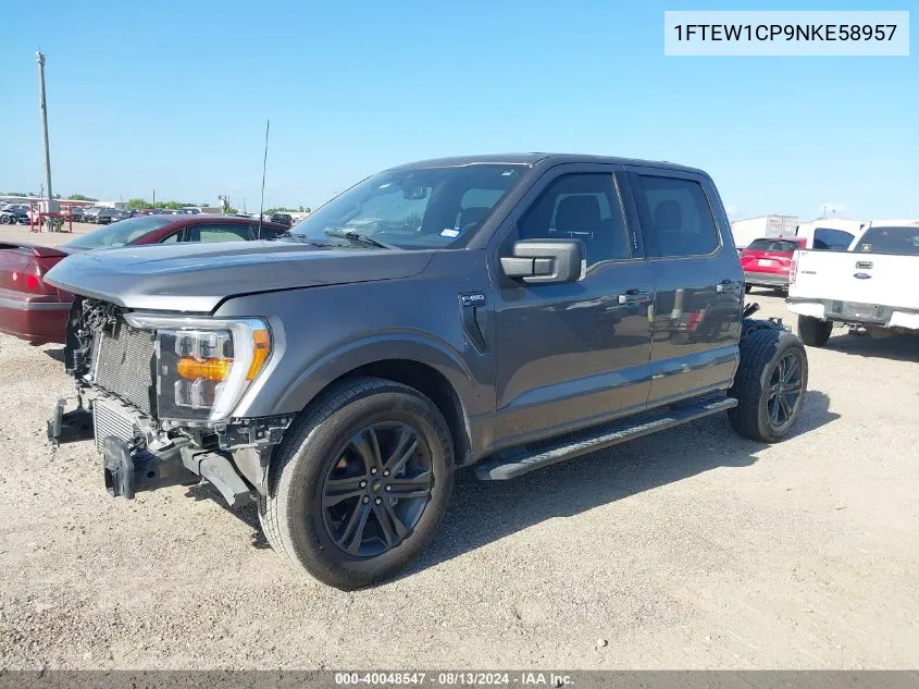 2022 Ford F-150 Xlt VIN: 1FTEW1CP9NKE58957 Lot: 40048547