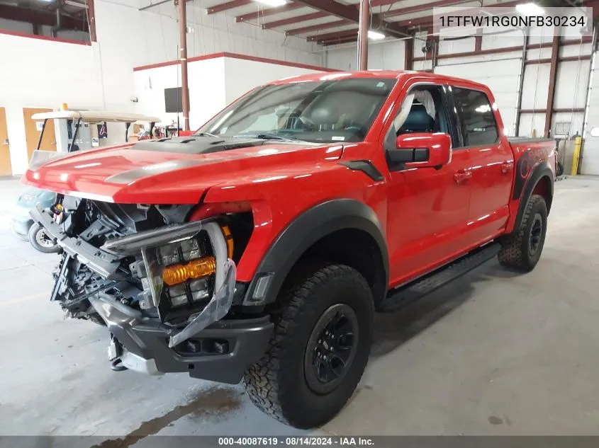 1FTFW1RG0NFB30234 2022 Ford F-150 Raptor