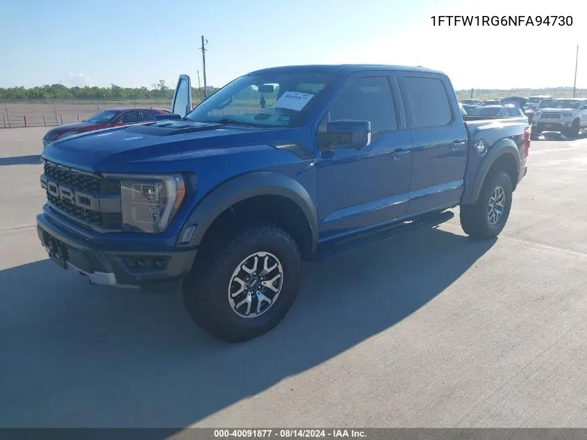 1FTFW1RG6NFA94730 2022 Ford F-150 Raptor