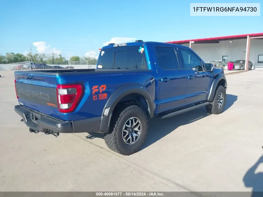 1FTFW1RG6NFA94730 2022 Ford F-150 Raptor