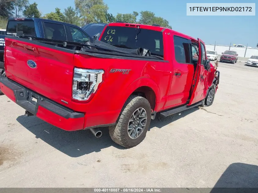 2022 Ford F-150 Xlt VIN: 1FTEW1EP9NKD02172 Lot: 40118887