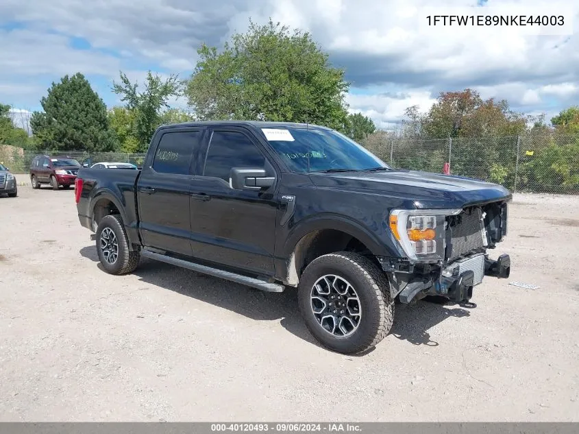 2022 Ford F-150 Xlt VIN: 1FTFW1E89NKE44003 Lot: 40120493