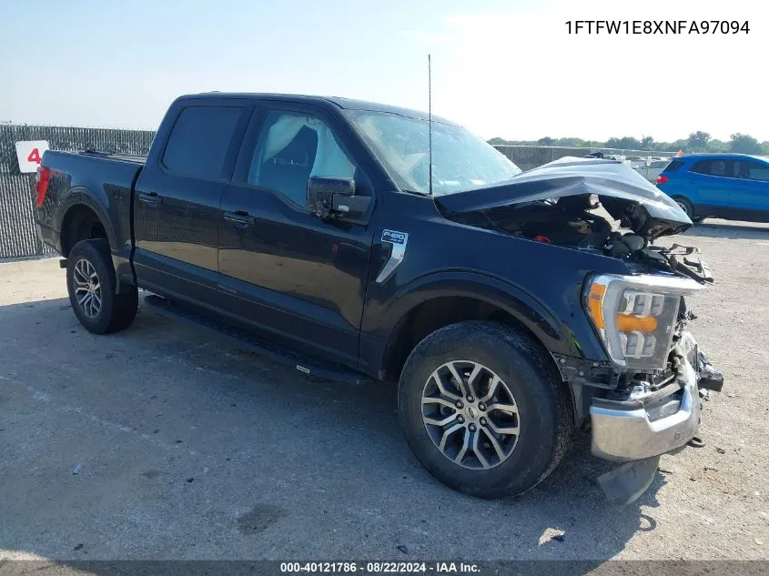 2022 Ford F-150 Lariat VIN: 1FTFW1E8XNFA97094 Lot: 40121786