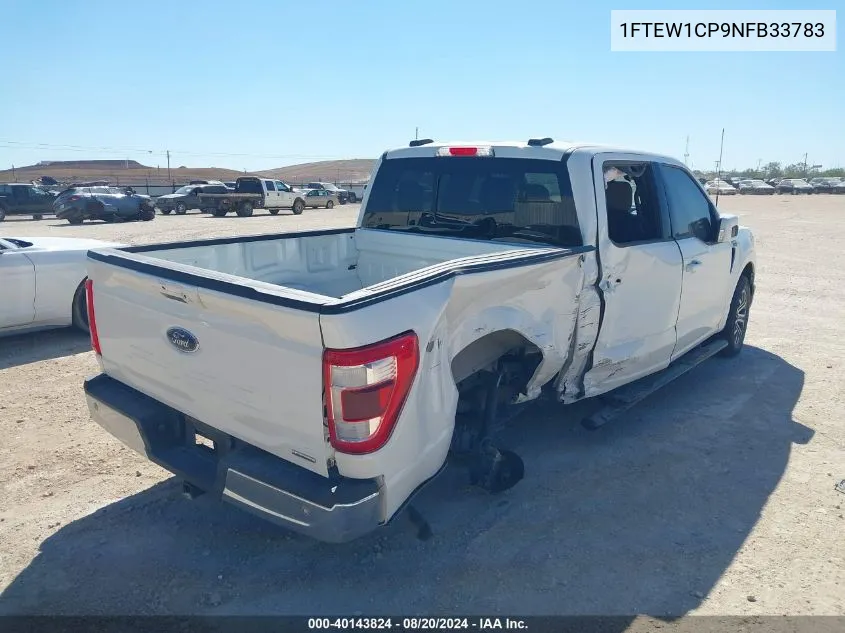 2022 Ford F-150 Lariat VIN: 1FTEW1CP9NFB33783 Lot: 40143824