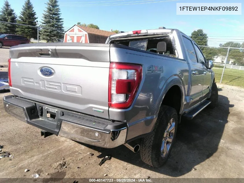 1FTEW1EP4NKF09892 2022 Ford F-150 Supercrew