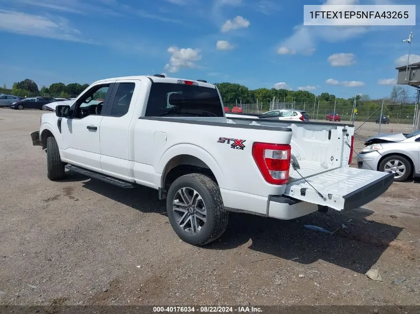 1FTEX1EP5NFA43265 2022 Ford F-150 Xl