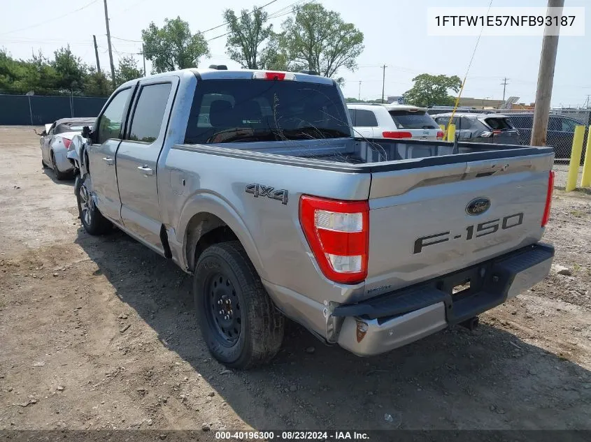 1FTFW1E57NFB93187 2022 Ford F-150 Xlt