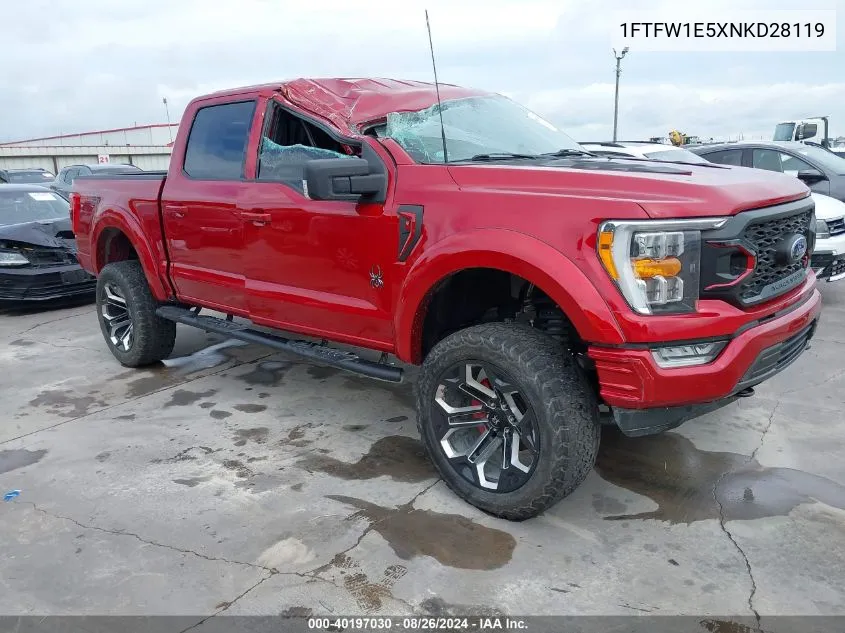 2022 Ford F-150 Xlt VIN: 1FTFW1E5XNKD28119 Lot: 40197030