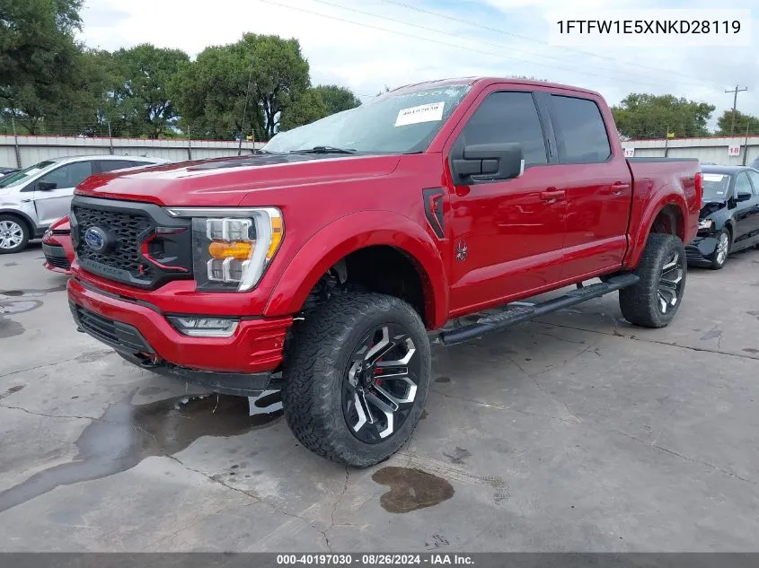 2022 Ford F-150 Xlt VIN: 1FTFW1E5XNKD28119 Lot: 40197030