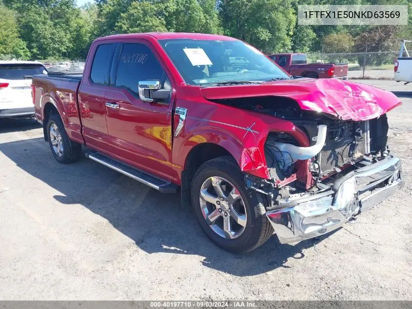 2022 Ford F-150 Lariat VIN: 1FTFX1E50NKD63569 Lot: 40197710