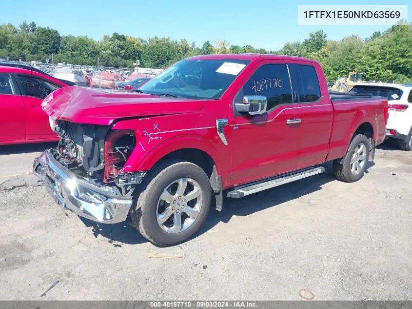 2022 Ford F-150 Lariat VIN: 1FTFX1E50NKD63569 Lot: 40197710