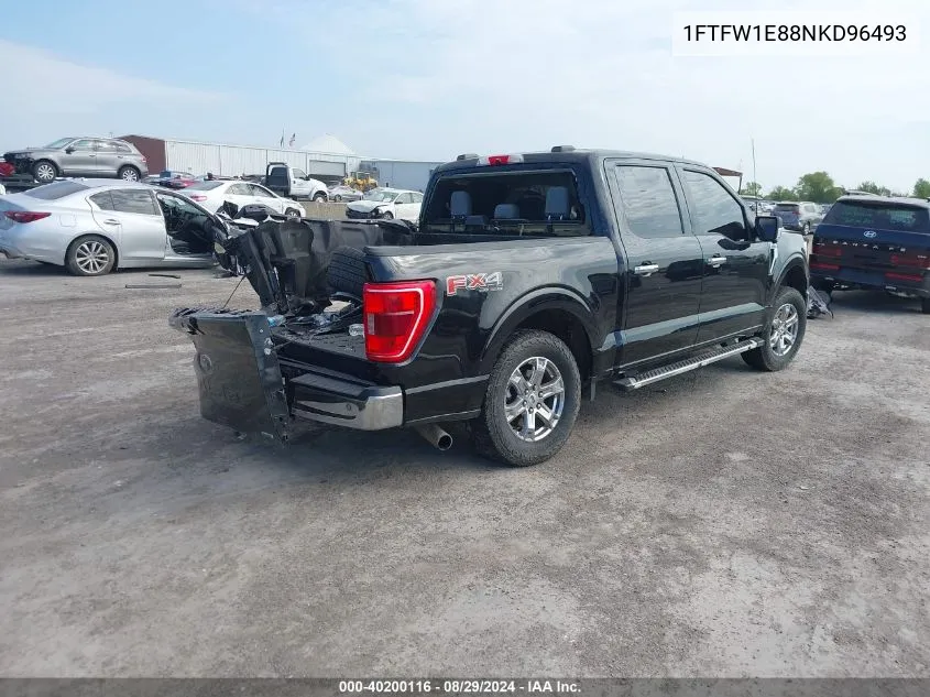 2022 Ford F-150 Xlt VIN: 1FTFW1E88NKD96493 Lot: 40200116