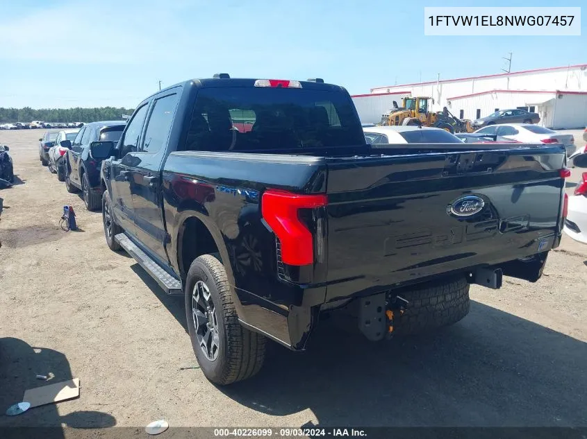 2022 Ford F-150 Lightning Xlt VIN: 1FTVW1EL8NWG07457 Lot: 40226099