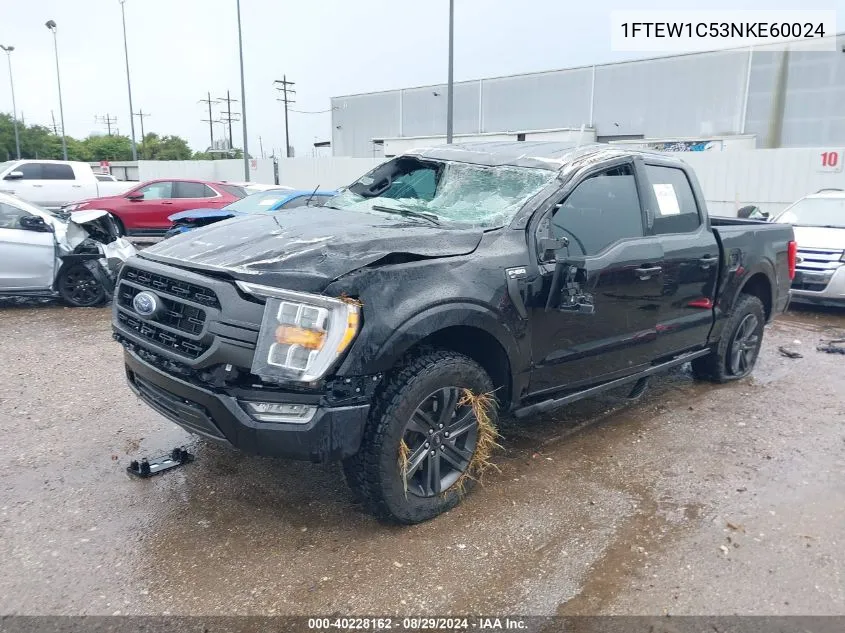 2022 Ford F-150 Xlt VIN: 1FTEW1C53NKE60024 Lot: 40228162