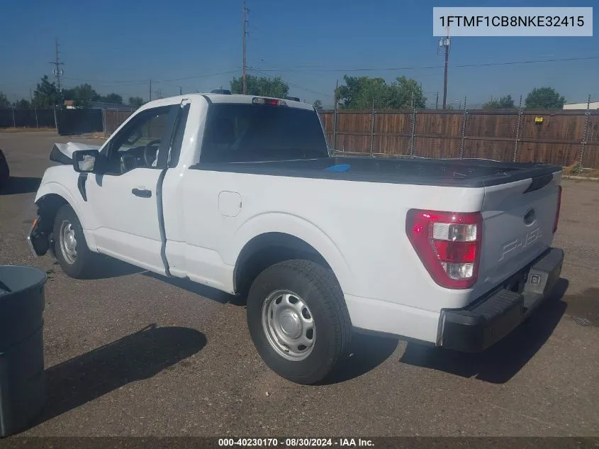 2022 Ford F-150 Xl VIN: 1FTMF1CB8NKE32415 Lot: 40230170